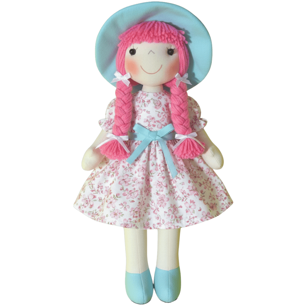 Boneca de Pano Artesanal Articulada Mia - 40 cm
