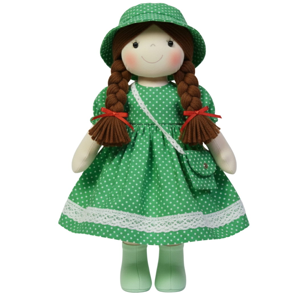 Boneca de Pano Artesanal Alice - 55 cm