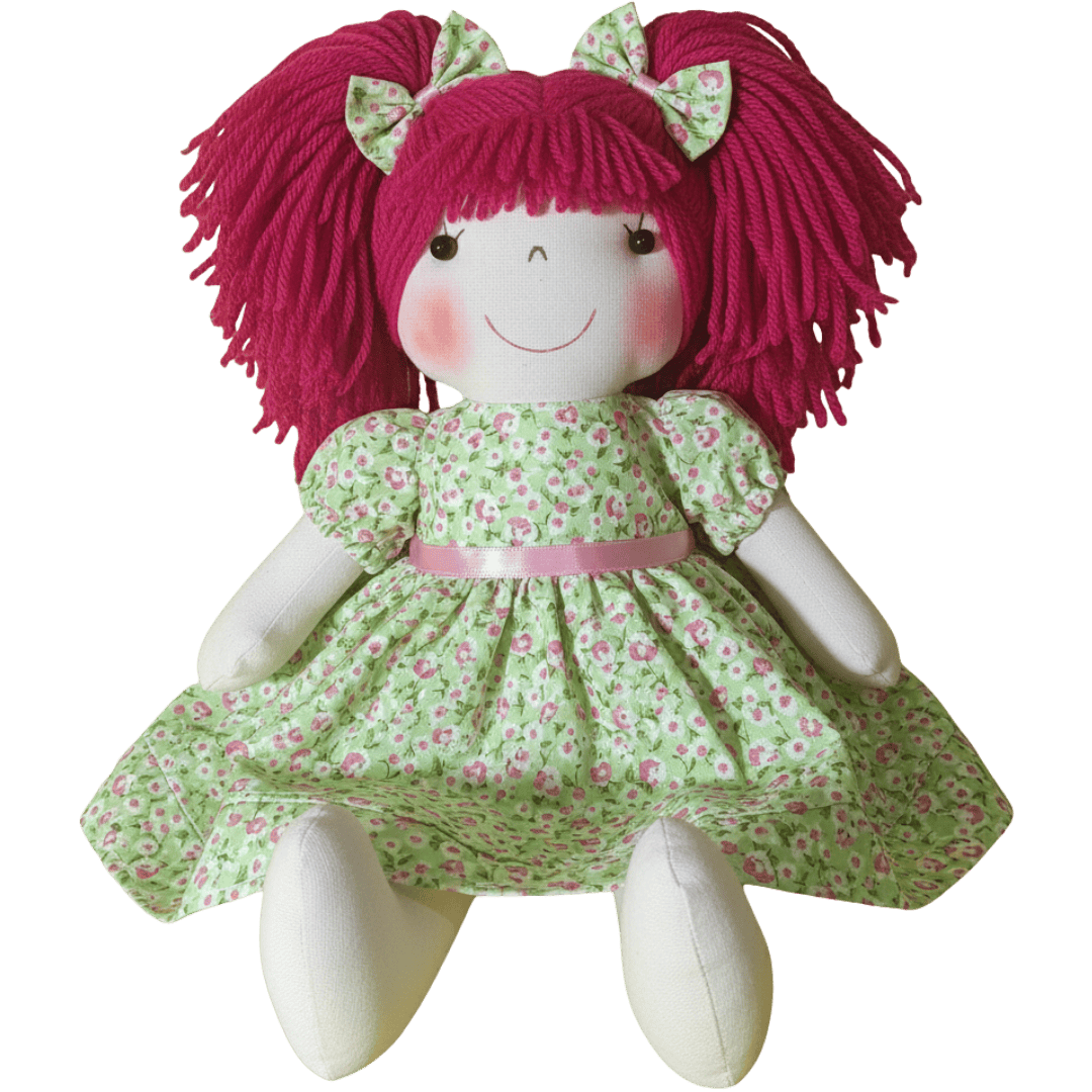 Mini Boneca de Pano Artesanal Lina - 35 cm