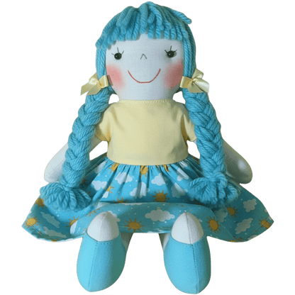 Boneca de Pano Artesanal Pequena Bell - 30 cm | Lembrancinha
