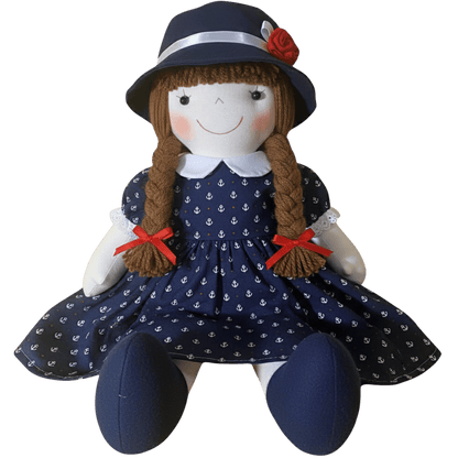 Boneca de Pano Artesanal Clara - 45 cm | Feita com Afeto