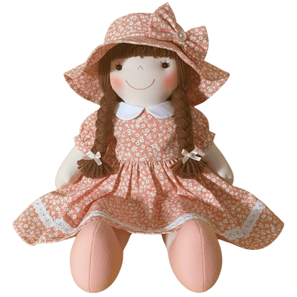 Boneca de Pano Artesanal Clara - 45 cm | Feita com Afeto