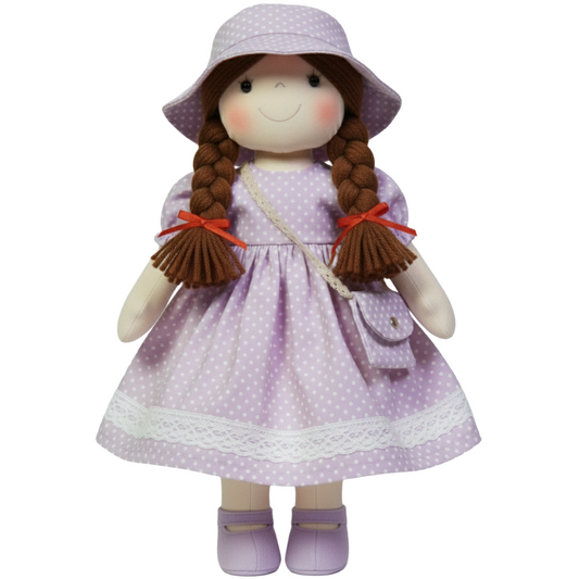 Boneca de Pano Artesanal Alice - 55 cm